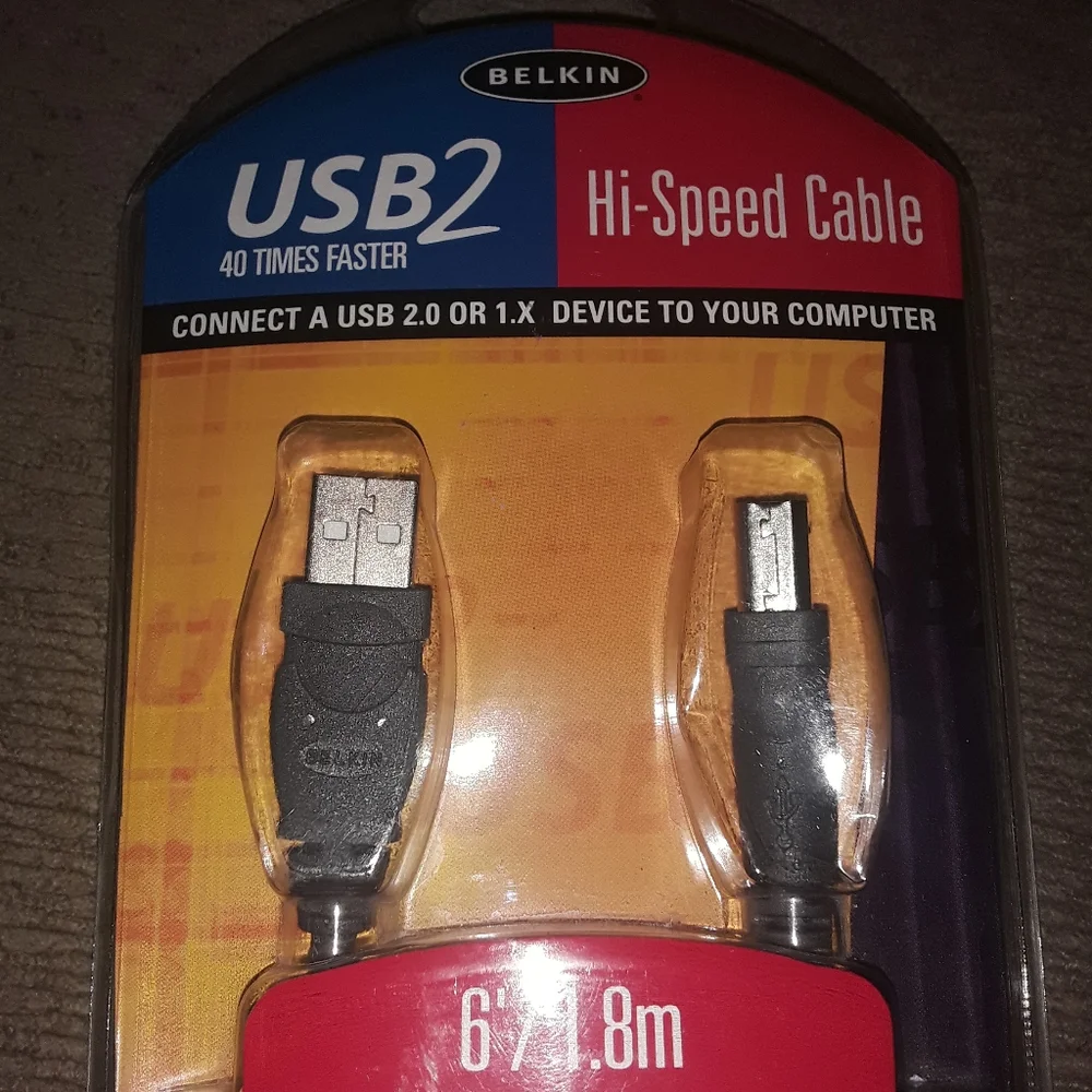 Belkin USB2 Hi-Speed Cable 40 Times Faster New